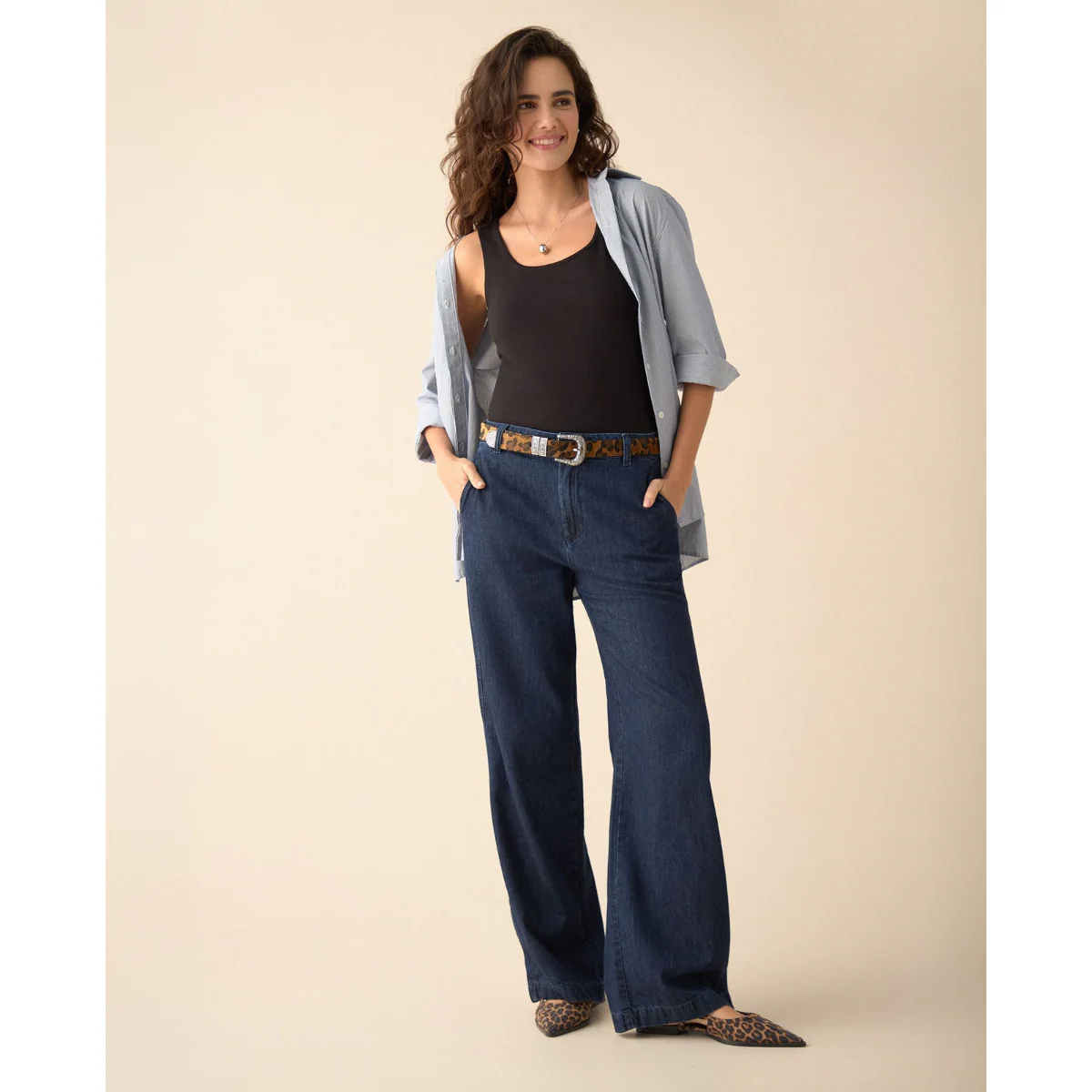 ESPRIT | Jeans con Ajuste Creuzado en Pretina para Mujer - Imagen 3