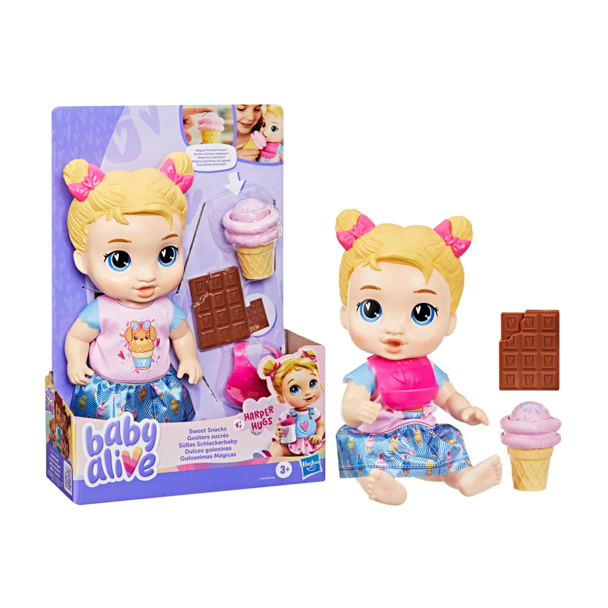 Baby Alive Harper Hugs y sus Dulces Bocaditos