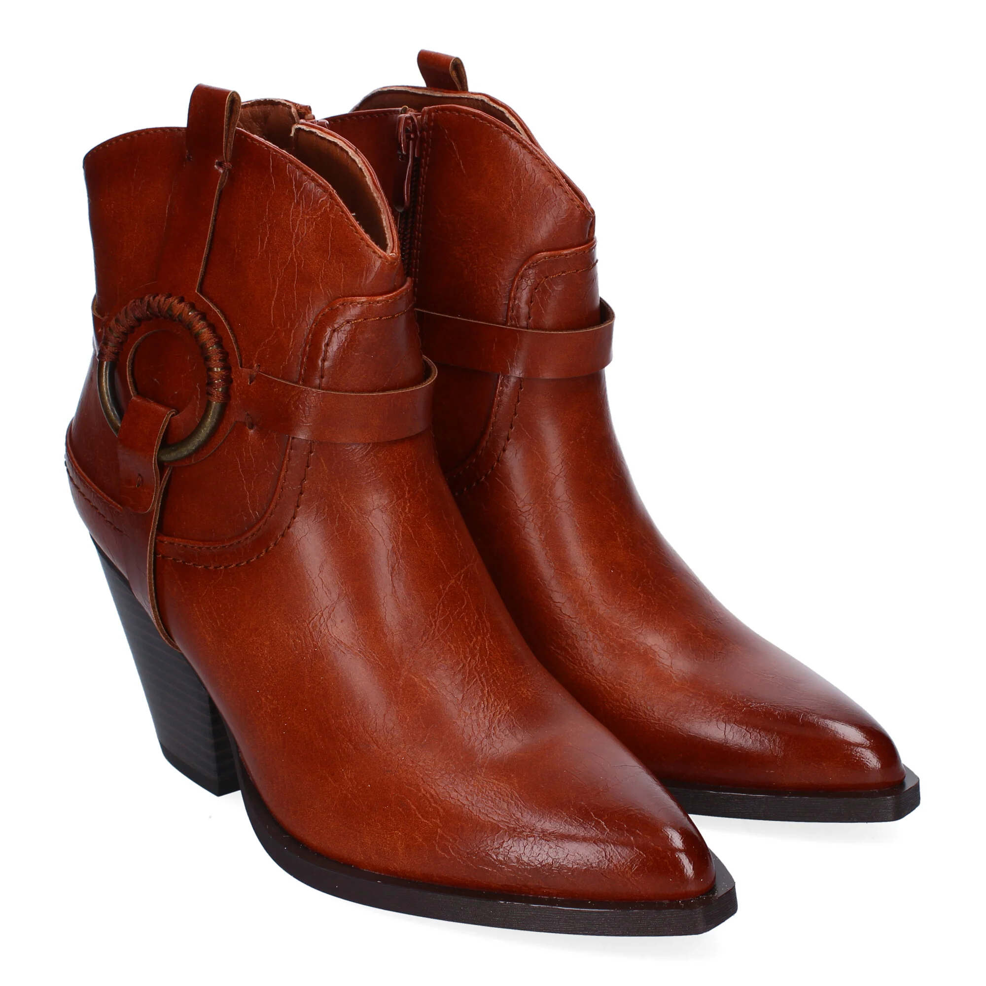 Botines Camel Tacón Mujer Catalina 001 - Imagen 2