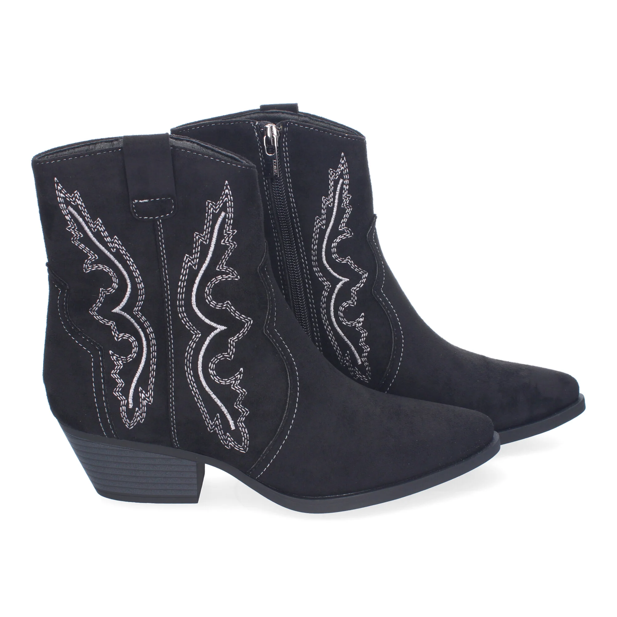 Botines Negros Tacon Mujer Astrid 004 - Imagen 5