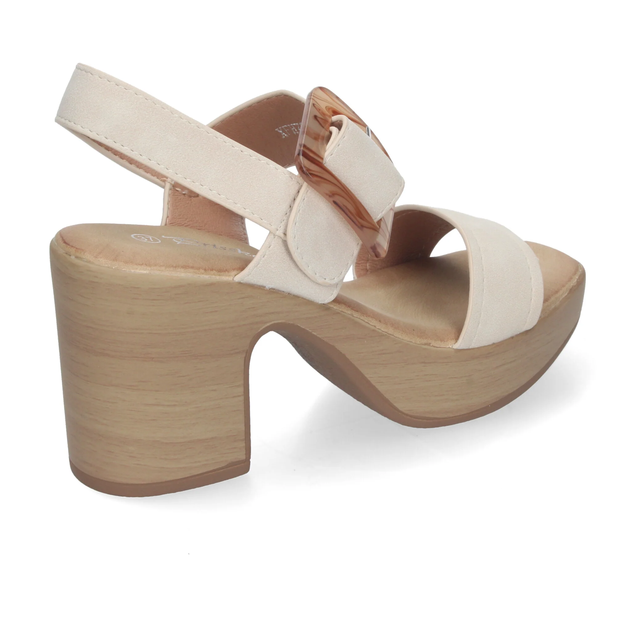 Zuecos Beige Mujer Celia 001 - Imagen 4